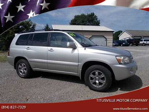 2007 Toyota Highlander for sale at Titusville Motor Company in Titusville PA