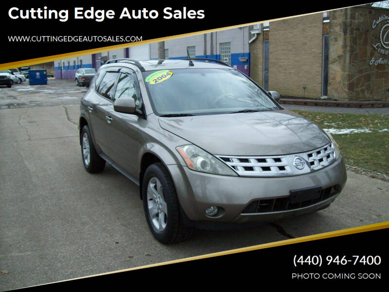 2004 Nissan Murano for sale at Cutting Edge Auto Sales in Willoughby OH