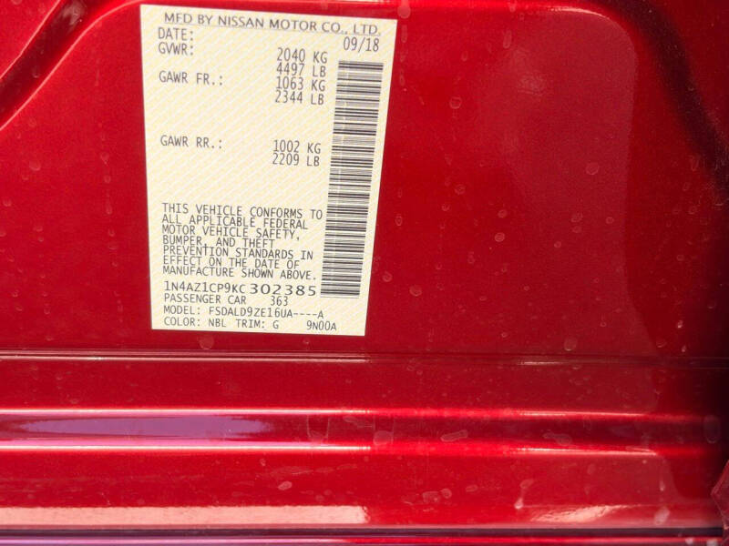 2019 Nissan LEAF SV
