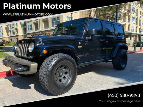 2017 Jeep Wrangler Unlimited for sale at Platinum Motors in San Bruno CA