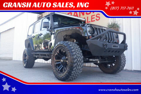 2011 Jeep Wrangler Unlimited for sale at CRANSH AUTO SALES, INC in Arlington TX