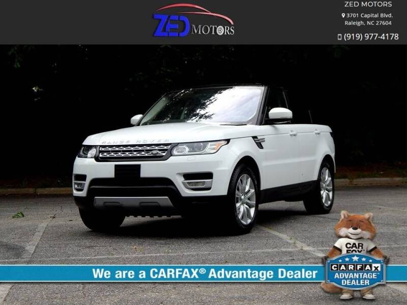 2016 Land Rover Range Rover Sport for sale at Zed Motors in Raleigh NC