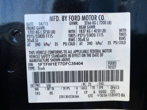 2013 Ford F-150 Lariat