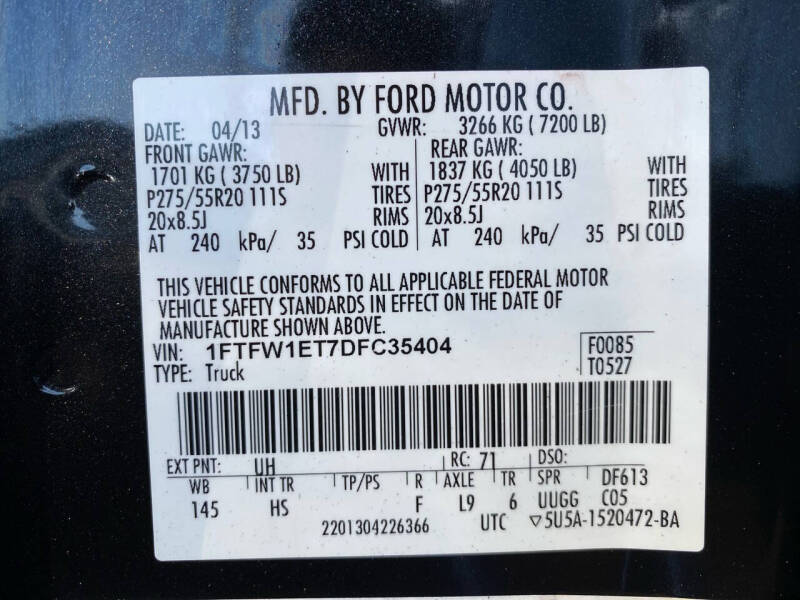 2013 Ford F-150 Lariat