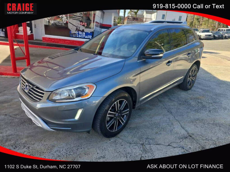 2017 Volvo XC60 for sale at CRAIGE MOTOR CO in Durham NC