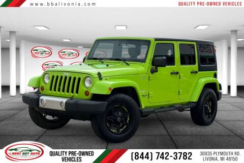 2013 Jeep Wrangler Unlimited for sale at Best Bet Auto in Livonia MI