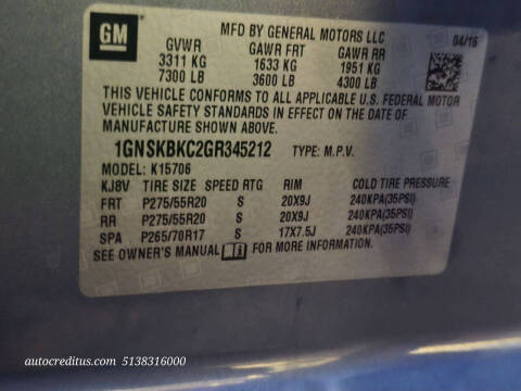 2016 Chevrolet Tahoe LT