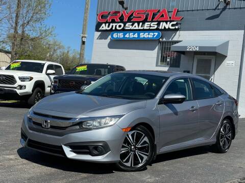 2016 Honda Civic for sale at Crystal Auto Sales Inc in Nashville TN