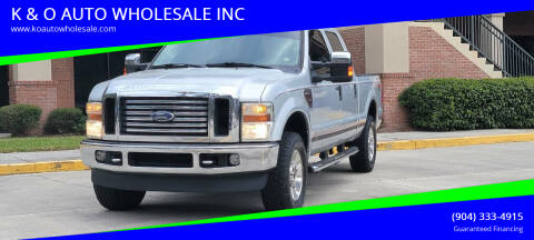 2008 Ford F-250 Super Duty for sale at K & O AUTO WHOLESALE INC in Jacksonville FL