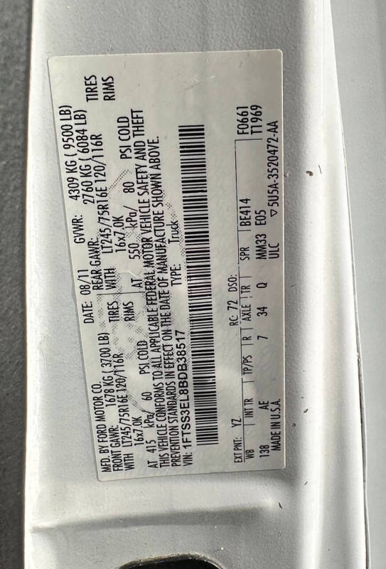 2011 Ford E-Series E-350 SD