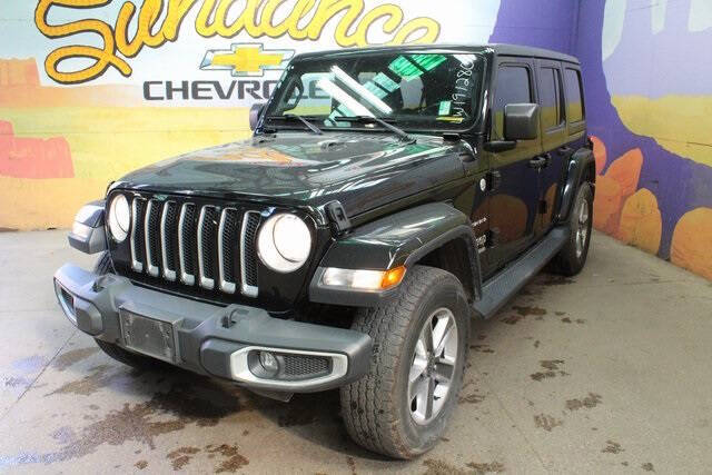 Used 2020 Jeep Wrangler Unlimited Sahara with VIN 1C4HJXEG8LW191280 for sale in Grand Ledge, MI