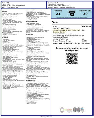 2022 Volvo XC90 T6 Inscription 6-Passenger