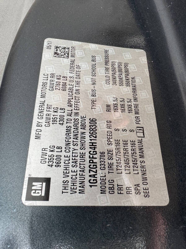 2017 Chevrolet Express LT 3500