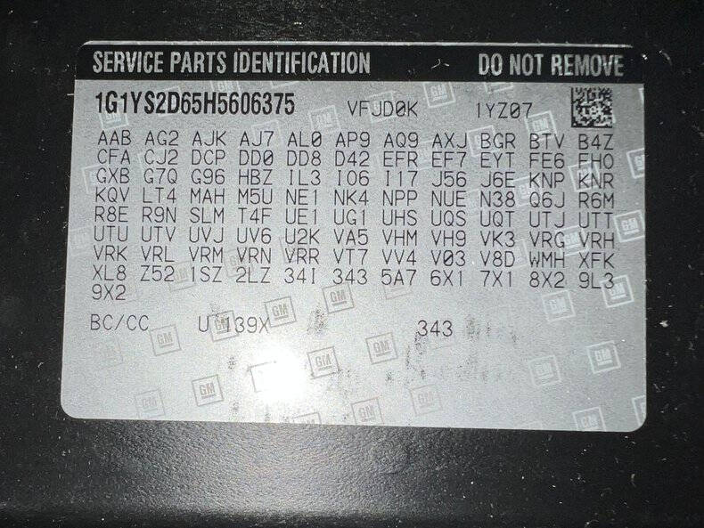 2017 Chevrolet Corvette Z06