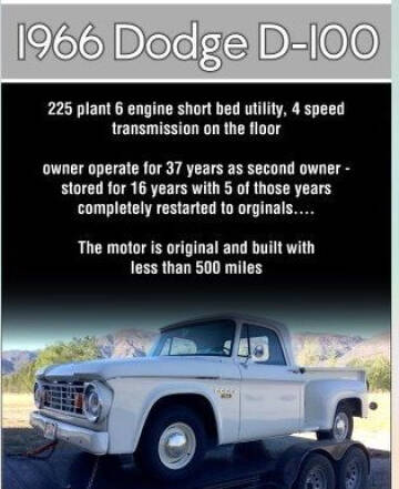 1966 Dodge D100 Pickup