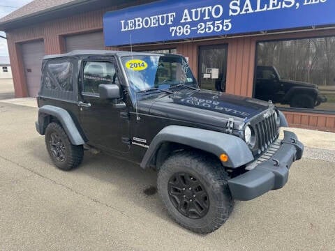 2014 Jeep Wrangler for sale at LeBoeuf Auto Sales in Waterford PA