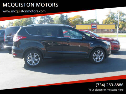 2014 Ford Escape for sale at MCQUISTON MOTORS in Wyandotte MI