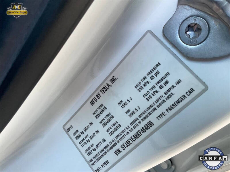 2019 Tesla Model 3 Standard Range Plus