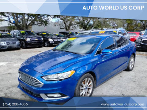 2017 Ford Fusion for sale at Auto World US Corp in Plantation FL