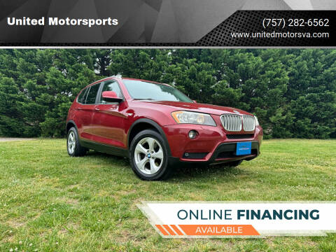 2011 BMW X3 for sale at United Motorsports in Virginia Beach VA