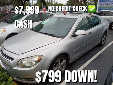 2012 Chevrolet Malibu for sale at Blue Lagoon Auto Sales in Plantation FL