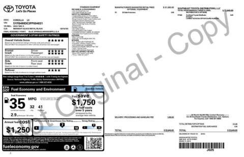2023 Toyota Corolla LE