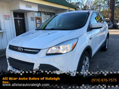 2016 Ford Escape for sale at All Star Auto Sales of Raleigh Inc. in Raleigh NC