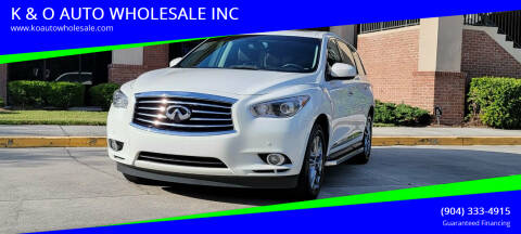 2014 Infiniti QX60 for sale at K & O AUTO WHOLESALE INC in Jacksonville FL