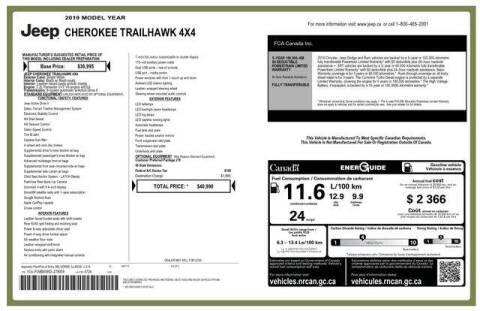 2019 Jeep Cherokee Trailhawk