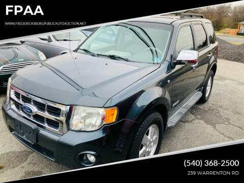 2008 Ford Escape for sale at FPAA in Fredericksburg VA