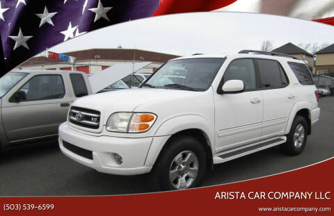 2002 Toyota Sequoia for sale at ARISTA CAR COMPANY LLC in Portland OR
