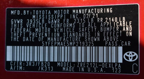 2021 Toyota Corolla LE