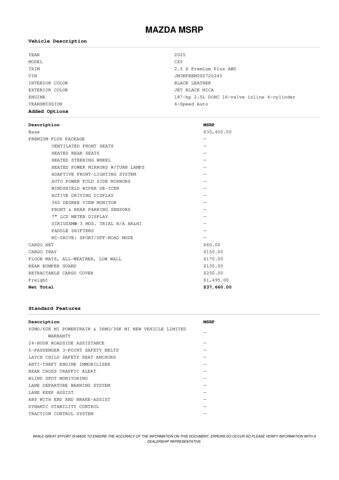 2025 Mazda CX-5 2.5 S Premium Plus