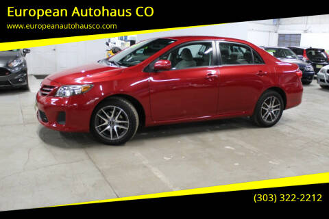 2013 Toyota Corolla for sale at European Autohaus CO in Denver CO