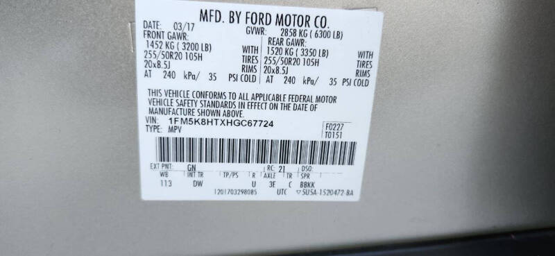 2017 Ford Explorer Platinum