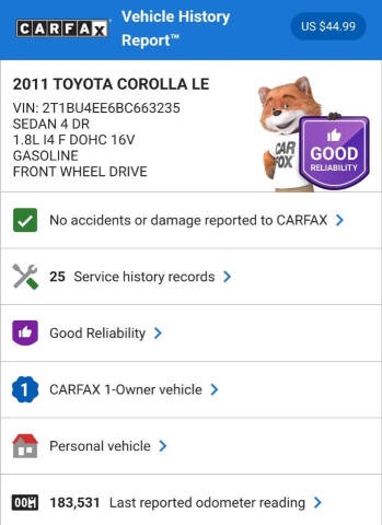 2011 Toyota Corolla LE