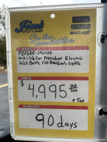 2013 Club Car Precedent