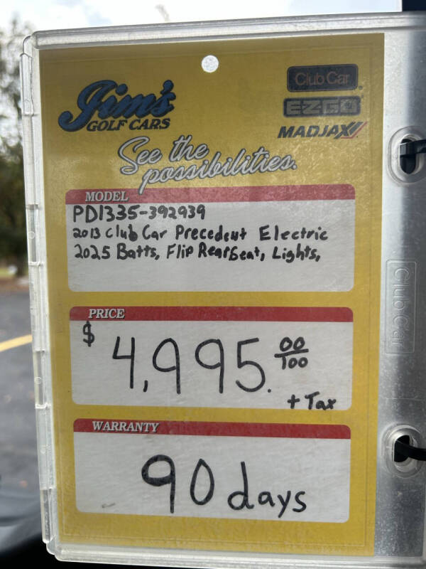 2013 Club Car Precedent