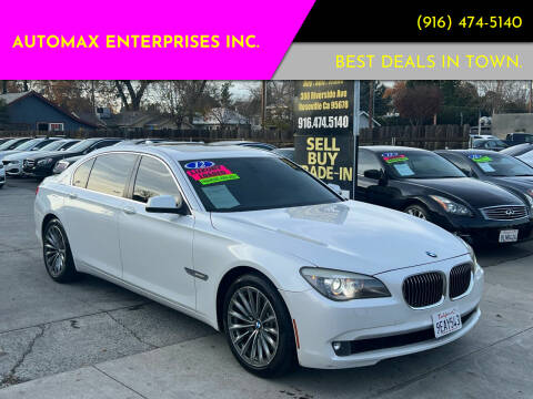 2012 BMW 7 Series for sale at AUTOMAX ENTERPRISES INC. in Roseville CA
