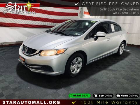 2014 Honda Civic for sale at STAR AUTO MALL 512 in Bethlehem PA
