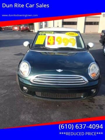 2007 MINI Cooper for sale at Dun Rite Car Sales in Cochranville PA