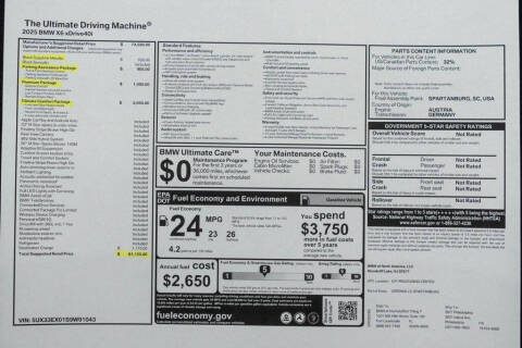 2025 BMW X6 xDrive40i