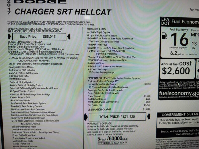 2017 Dodge Charger SRT Hellcat