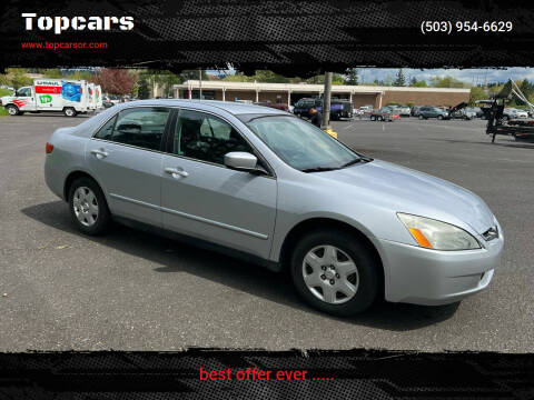 2005 Honda Accord for sale at Topcars in Wilsonville OR