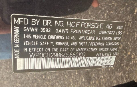 2004 Porsche Boxster S