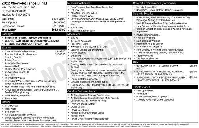 2022 Chevrolet Tahoe LT
