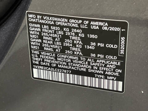 2020 Volkswagen Atlas Cross Sport V6 SEL R-Line 4Motion