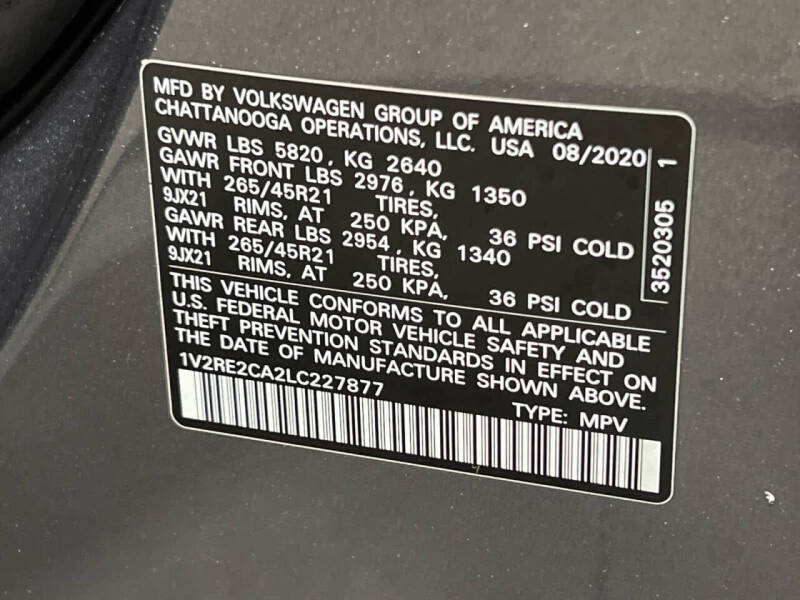 2020 Volkswagen Atlas Cross Sport V6 SEL R-Line 4Motion