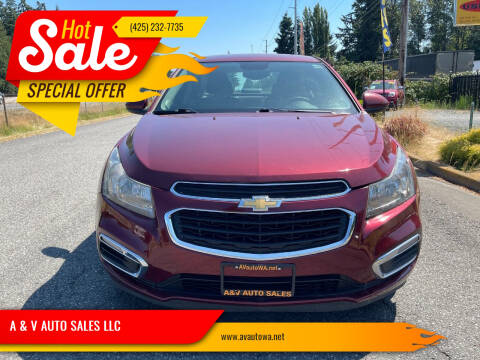 2016 Chevrolet Cruze Limited for sale at A & V AUTO SALES LLC in Marysville WA