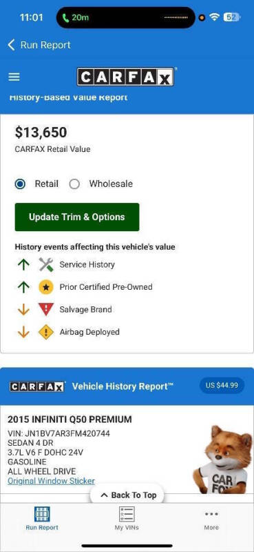 2015 Infiniti Q50 Premium
